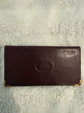 Cartier Long Wallet with Gold Corners